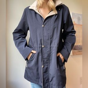 Vintage Nautica navy rain/trench jacket, great condition!